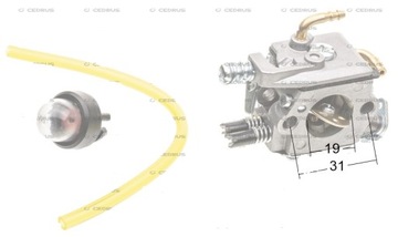 КАРБЮРАТОР NAC SP01-45 CS4500 CS5200 С НАСОСОМ