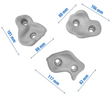 Ручки для скалодромов 6 СЕРЫХ + винты