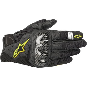 ALPINESTARS SMX-1 V2 KRÓTKIE SKÓRZANE RĘKAWICE MOTOCYKLOWE WENTYLOWANE XXL
