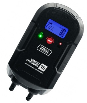 PROSTOWNIK ŁADOWARKA IDEAL SMART CHARGER 15 12/24V LCD 230V 15A