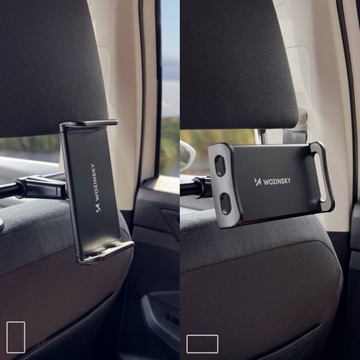 Автомобильный держатель для планшета с вешалкой в ​​подголовнике, черный 2в1