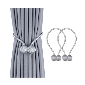 SPINKI DO FIRAN KLAMRA DO ZASŁON NA MAGNES 2szt szare