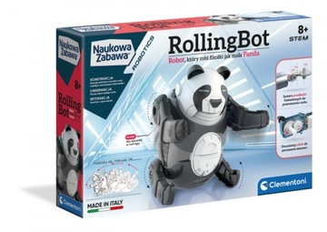 Robot Panda fikający koziołki Naukowa Zabawa Rolling Bot Clementoni