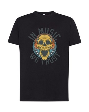 IN MUSIC WE TRUST - Koszulka muzyczna z czaszką