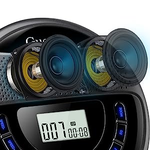 Автомобильный CD-плеер, черные портативные колонки AUX, USB, перезаряжаемые