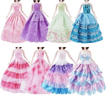 НАБОР ИЗ 35 КУКОЛ ОДЕЖДЫ БАЛЬНЫЕ ПЛАТЬЯ ПОДАРОК ​​ДЛЯ ДЕВОЧКИ FUN XXL