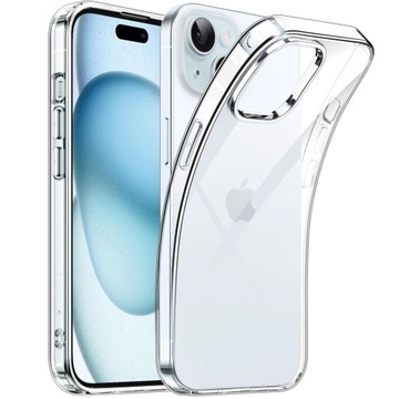 Чехол для Apple iPhone 15 + Стекло 9H Crystal Clear Case 2MM