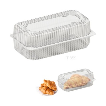 Pojemnik opakowanie naciasto ciastka PET 1700 ml prostokątne 50 szt