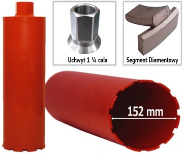 Wiertło Koronowe do Betonu Zbrojonego Ø 152 mm