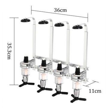 ПРОФЕССИОНАЛЬНЫЙ ДЕРЖАТЕЛЬ И ДИСПЕНСЕР ДЛЯ БУТЫЛОК ДЛЯ БАРА, НАСТЕННЫЙ ДЕРЖАТЕЛЬ, 36 X 35,3 СМ
