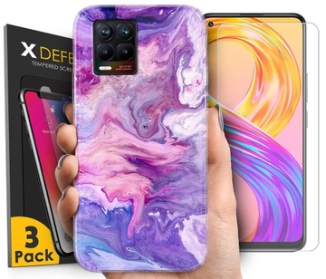 ETUI MARKOWE DO REALME 8 WZORY + SZKŁO