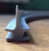 Современный СЕРЫЙ уплотнитель шторки для ванны AQUAFORM SHOWER STAR