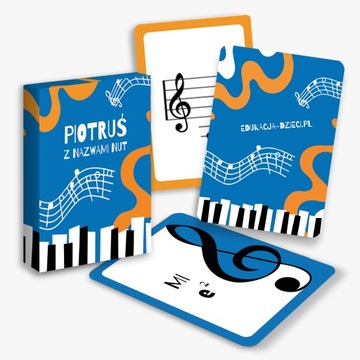 Piotruś – muzyczna gra karciana z nazwami nut - POLSKI PRODUKT!