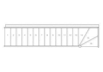 Комплект Г-образных самонесущих лестниц.