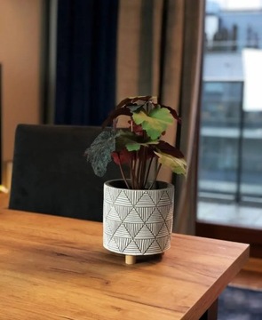 БЕТОННАЯ КРЫШКА ДЛЯ ЦВЕТОЧНОГО ГОРШКА - ЦИЛИНДР НА НОЖКАХ 14X15 СМ