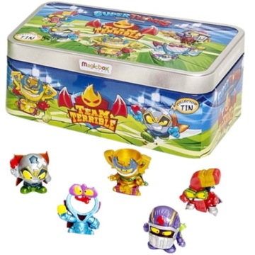 SUPER ZINGS 8 THINGS METALOWA PUSZKA + 5 FIGUREK