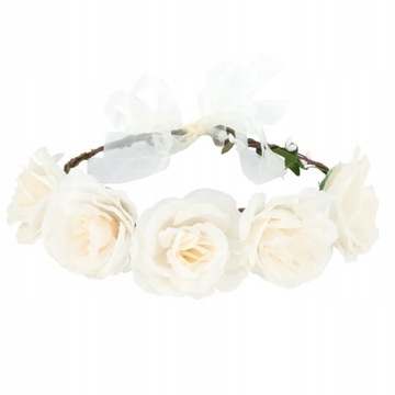 ЦВЕТОЧНЫЙ ВЕНОК ДЛЯ ПРИЧАСТИЯ, КРЕМОВЫЙ БЕЛЫЙ