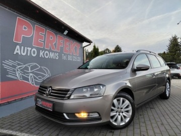 Volkswagen Passat B7 Variant 2.0 TDI CR DPF BlueMotion 140KM 2014 Volkswagen Passat Grzane fotele Klimatronik 2xPDC Alu Tempomat Hak 2.0