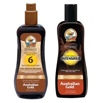 AUSTRALIAN GOLD SPF 6 SPRAY GEL BRONZER ZESTAW