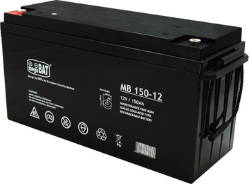 MOCNY AKUMULATOR BEZOBSŁUGOWY VRLA AGM 12V 150Ah