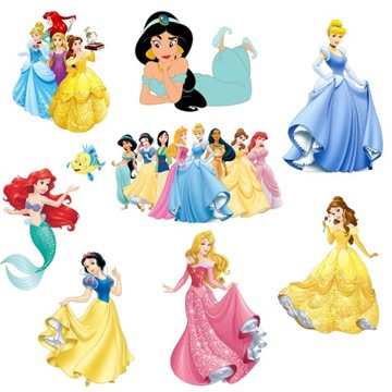 NAKLEJKI NA ŚCIANE DUŻE KSIĘŻNICZKI DISNEY Z2