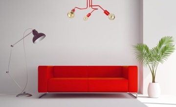 LAMPA WISZĄCA LOFT SUFITOWA MŁODZIEŻOWA ŻYRANDOL DLA DZIECI NIEBIESKI 3 LED