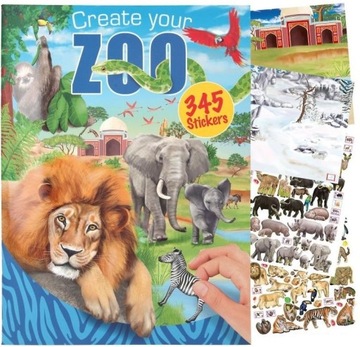 Książka z Naklejkami Naklejki Zwierzęta ZOO Nalepki 345