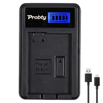 PROBTY nowy EN-EL14 EN EL14 ENEL14 LCD kamera USB