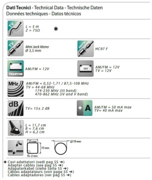 АНТЕННА НА КРЫШЕ FM/TV Shark Shark Calearo 7727080