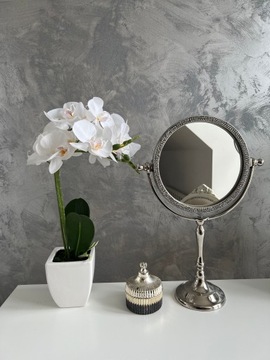 НАСТОЛЬНОЕ ЗЕРКАЛО МЕТАЛЛИЧЕСКОЕ ГЛАМУРНОЕ ДЕКОРАТИВНОЕ ЗЕРКАЛО