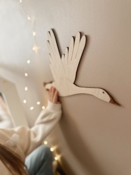 Деревянные гусные гусные настенные настенные настенные настенные птицы летают 5 шт.