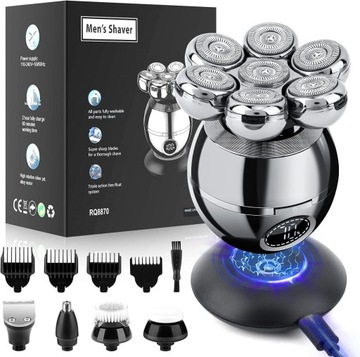 МУЖСКАЯ БРИТЬЯ, ГОЛОВА, ЛИЦО, БОРОДА, ЭЛЕКТРИЧЕСКАЯ, 7D ТРИМЕР