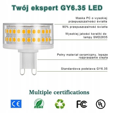 Żarówka LED G9 800lm 9W 3200K ciepły biały 2 szt.