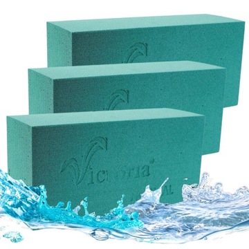 GĄBKA FLORYSTYCZNA VICTORIA GĄBKI DO KWIATÓW 3 SZT