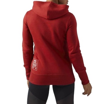 Bluza sportowa Reebok CrossFit Script Hoody slim damska dresowa z kapturem