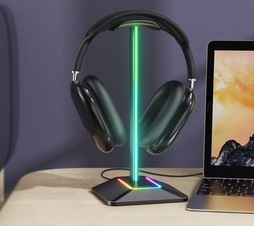 ПОДСТАВКА ДЛЯ ИГРОВЫХ НАУШНИКОВ RGB LED РУЧКА USB