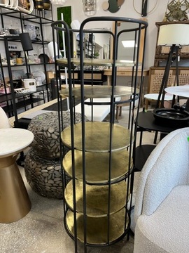 Полка металлическая складная Hand Made латунь/черный 120x84x40см