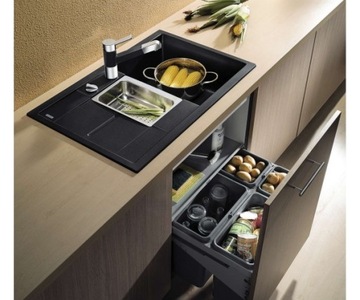 Zlew Blanco Metra 6S compact czarny 525925 + syfon
