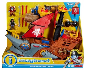 Statek piracki Fisher-Price Imaginext Ugryzienie Rekina DHH61