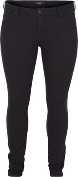 CZARNE SPODNIE RURKI JEANSY WYSOKI STAN ZIZZI N82 568A 50