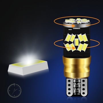 W5W T10 СВЕТОДИОДНЫЕ ПАРКОВОЧНЫЕ ЛАМПЫ CANBUS 360° 27LED SMD 550LM 6000K МОЩНЫЕ 4 ШТ.