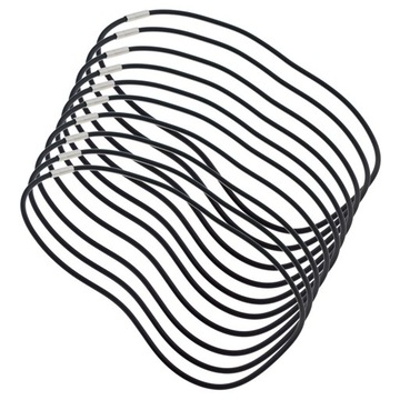 10 nici 18 3mm czarna guma Naszyjnik Lina 55cm