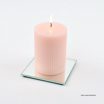 Зеркальная подставка для свечей - квадрат - 5х5 см.