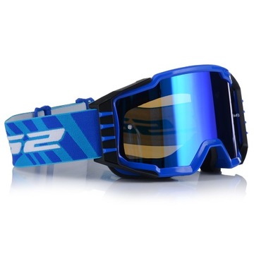 МОТОЦИКЛНЫЕ ОЧКИ LS2 CHARGER PRO СИНИЕ + 2x ЗЕРКАЛО ПРОТИВОЗАпотевающее