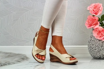 КОЖАНЫЕ САНДАЛИИ ЖЕНСКИЕ, ПРОФИЛЬНЫЕ, ПРИШИТЫЕ, ВЫСОКИЕ
