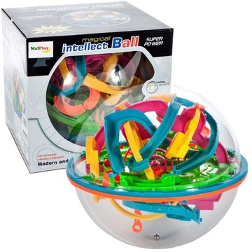 KULA LABIRYNT 3D PRZEPLATANKA GRAZ ZRĘCZNOŚCIOWA ŁAMIGŁÓWKA 19CM DLA DZIECI