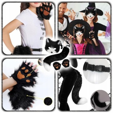 ОБСУЖДЕНИЕ КОСТЮМ КОТЕНКА ЧЕРНЫЙ НАРЯД ИСКУССТВЕННЫЙ МЕХ МАСКА ХВОСТ ДЛЯ КАРНАВАЛА