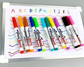 Маркеры сухостираемые для досок, 12 цветов.