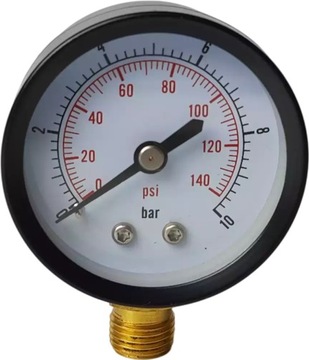 MANOMETR DO HYDROFORU 1/4 WYJŚCIE BOCZNE 10 BAR