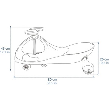 Детский самокат-толкач, светодиодные колеса Meteor SwinGo